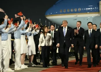 Donald Trump llega a Pekín para su segunda visita a China desde 2017