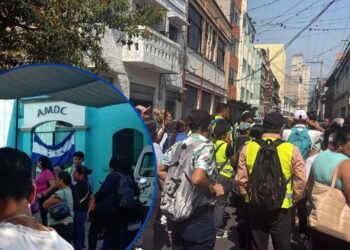 ¡Protesta! Personal recién ingresado a la AMDC exige cuatro meses de salario atrasados
