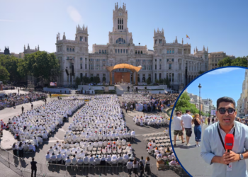 ¡HCH en España! El Papa León se da un baño de fieles en plaza Cibeles y pide a los creyentes no despreciar al prójimo