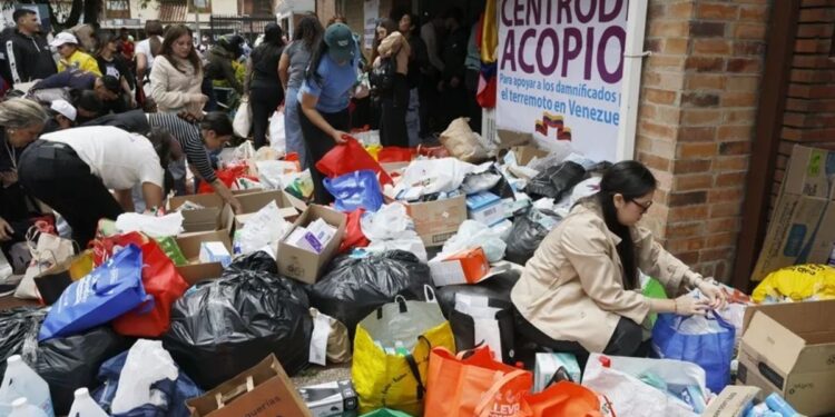 Colombianos ayuda humanitaria venezuela terremotos