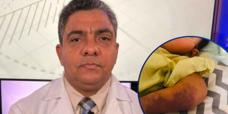 Director del HE niega negligencia en caso de bebé que está a punto de perder un brazo: “Es un efecto secundario”
