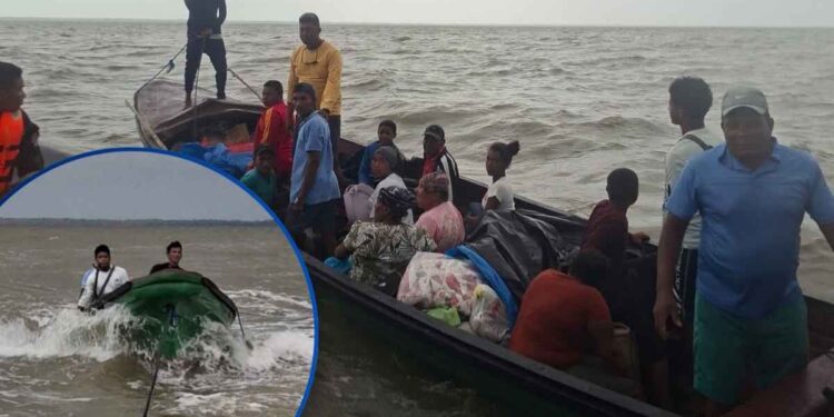 Rescatan a 15 personas tras quedar a la deriva en La Mosquitia