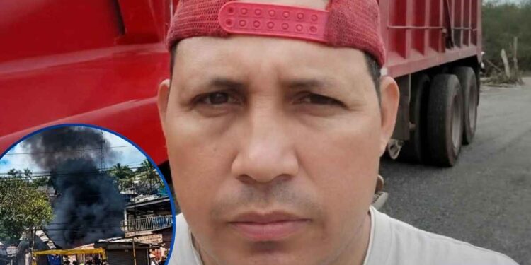¡Identificado por unos clavos! Retiran cuerpo del chofer de “volqueta endemoniada” de Villa Nueva