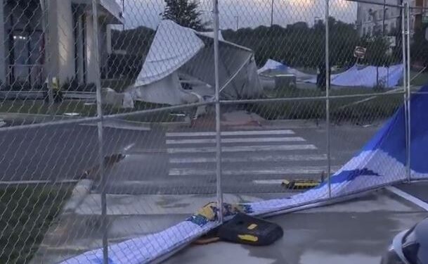 Las impactantes imágenes del temporal que azotó el hotel de la selección argentina durante su concentración en Kansas para el Mundial