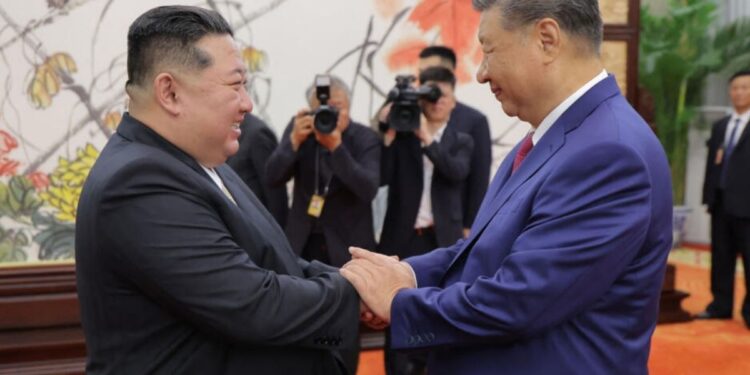 Xi Jinping llega a Corea del Norte