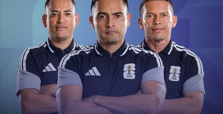 ¡Referato listo! Terna hondureña debuta en el Mundial 2026 en representación de Honduras