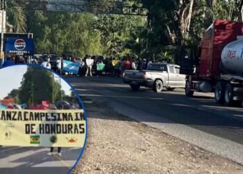 ¡Con diversas exigencias! Campesinos protestan en El Progreso, Colón y La Paz