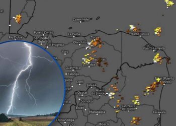 ¡Cuidado con los rayos! Copeco advierte por tormentas eléctricas a esta hora en sectores de Honduras