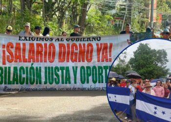 ¡Firmes en la lucha! Maestros se hicieron sentir en diversos sectores de Honduras con masivas protestas
