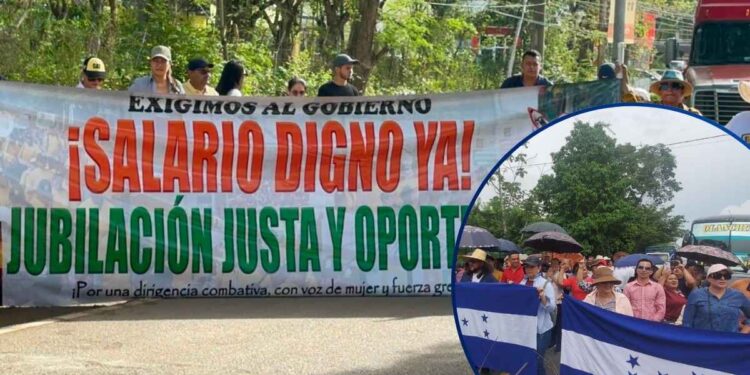 ¡Firmes en la lucha! Maestros se hicieron sentir en diversos sectores de Honduras con masivas protestas