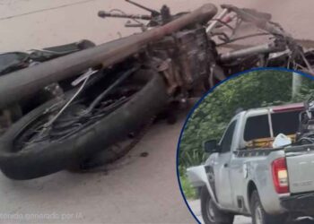 Motociclista pierde la vida tras impactar con pickup en Jesús de Otoro