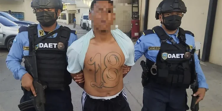DAET captura a integrante activo de la Pandilla 18 y coordinador de actividades ilícitas en Amarateca, FM