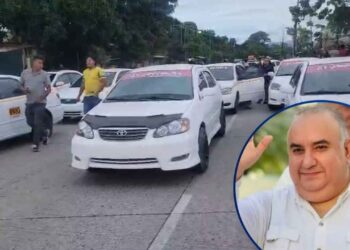 Alcalde progreseño reaparece en medio de protestas de taxistas y acusa a Libre de estar detrás del conflicto