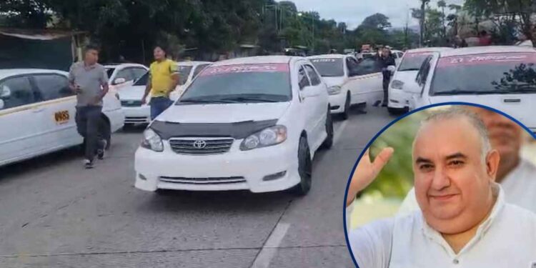 Alcalde progreseño reaparece en medio de protestas de taxistas y acusa a Libre de estar detrás del conflicto