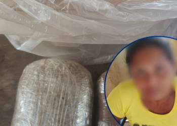 Policía Nacional captura a una mujer por supuesto tráfico de drogas en El Triunfo, Choluteca