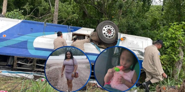 Identifican a madre y su pequeña hija de cinco años que murieron en triple colisión en Morazán, Yoro