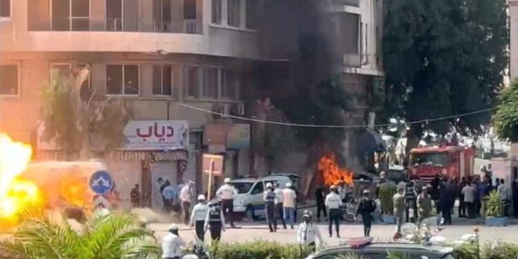 Explosiones en Damasco dejan 18 heridos durante la visita de Emmanuel Macron a Siria