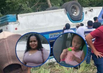 ¡Tragedia! Retiran cuerpos de madre e hija, víctimas del accidente de bus en Yoro